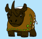 Dibujo Rinoceronte pintado por amaury