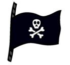 Dibujo Bandera pirata pintado por BANDERA_PIRATA