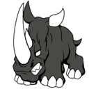 Dibujo Rinoceronte II pintado por raura