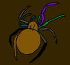 Dibujo Araña venenosa pintado por llknjkklll
