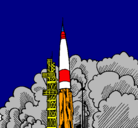 Dibujo Lanzamiento cohete pintado por lucas2000