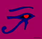 Dibujo Ojo Horus pintado por sofia