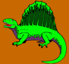 Dibujo Espinosaurio pintado por lagartosaurio