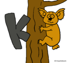 Dibujo Koala pintado por gonza