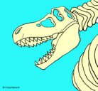 Dibujo Esqueleto tiranosaurio rex pintado por Extremista7