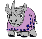 Dibujo Rinoceronte pintado por irene