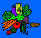 Dibujo verduras pintado por karem