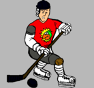 Dibujo Jugador de hockey sobre hielo pintado por lucas
