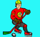 Dibujo Jugador de hockey sobre hielo pintado por nico