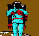 Dibujo Astronauta pintado por mane