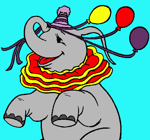 Elefante con 3 globos