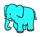 Dibujo Elefante bebe pintado por efelante