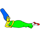 Dibujo Marge pintado por valentina