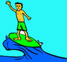 Dibujo Surfista pintado por mariatorao