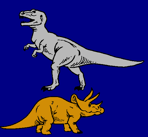 Triceratops y tiranosaurios rex