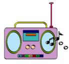 Dibujo Radio cassette 2 pintado por isabella