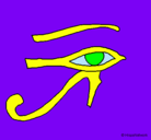 Dibujo Ojo Horus pintado por vicky
