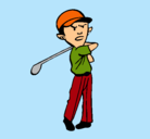 Dibujo Jugador de golf pintado por sebastianvelez