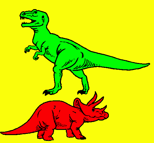 Triceratops y tiranosaurios rex