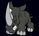 Dibujo Rinoceronte II pintado por celioqui