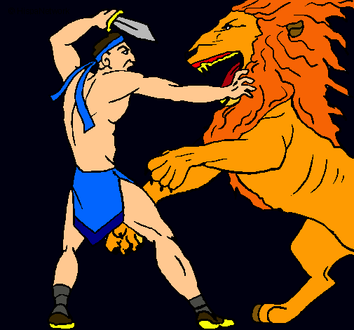 Gladiador contra león