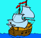 Dibujo Barco pintado por ariel