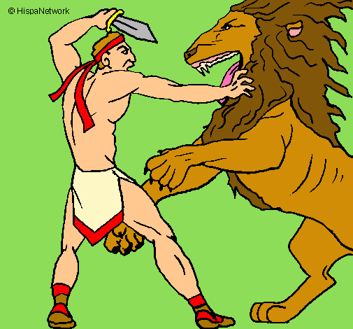 Gladiador contra león