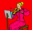 Dibujo Dama violinista pintado por adam