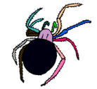 Dibujo Araña venenosa pintado por martina