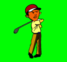 Dibujo Jugador de golf pintado por bego