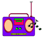 Dibujo Radio cassette 2 pintado por LULIIVALEN2665