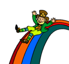 Dibujo Duende en el arco iris pintado por xarapaloma