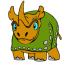 Dibujo Rinoceronte pintado por ABRAHAM