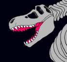 Dibujo Esqueleto tiranosaurio rex pintado por Jutu