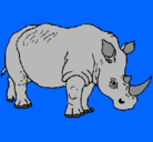 Dibujo Rinoceronte pintado por franco