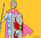 Dibujo Soldado romano II pintado por sara