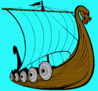 Dibujo Barco vikingo pintado por ariel