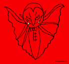 Dibujo Vampiro terrorífico pintado por fernanda