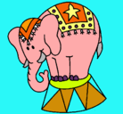 Dibujo Elefante actuando pintado por pabeva