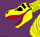 Dibujo Esqueleto tiranosaurio rex pintado por alex