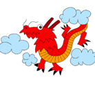 Dibujo Dragón chino pintado por sandrely