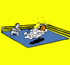 Dibujo Lucha en el ring pintado por ariel
