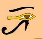 Dibujo Ojo Horus pintado por Yenhy