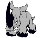 Dibujo Rinoceronte II pintado por pelon