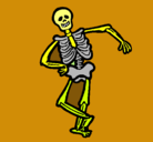 Dibujo Esqueleto contento pintado por estuduanplaya