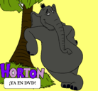 Dibujo Horton pintado por monica