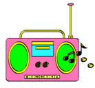 Dibujo Radio cassette 2 pintado por natis