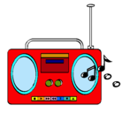 Dibujo Radio cassette 2 pintado por victorialatorre