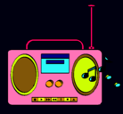 Dibujo Radio cassette 2 pintado por mirandatailor