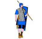 Dibujo Soldado romano pintado por sez
